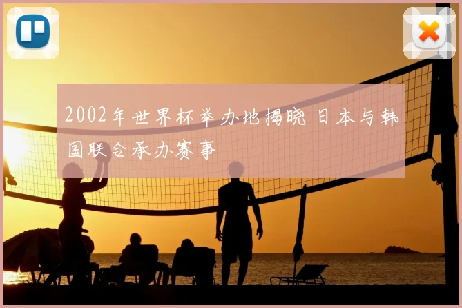 2002年世界杯举办地揭晓 日本与韩国联合承办赛事